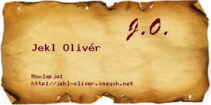 Jekl Olivér névjegykártya