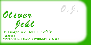 oliver jekl business card